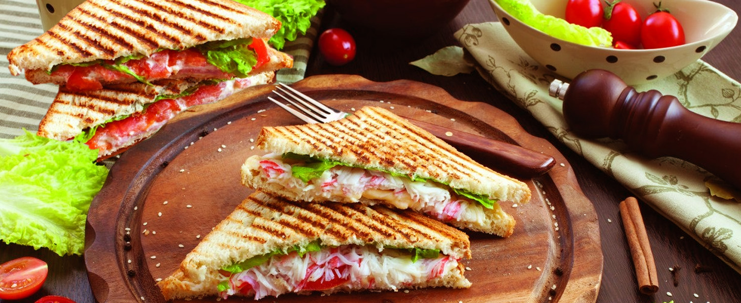 Panini Press,Panini Press Grill, Aigostar Sandwich Maker, 1000W Electric Indoor Grill, Black