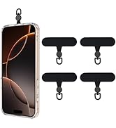 TiMOVO Phone Tether Tab Rotatable 360°, 4 Pack Cell Phone Lanyard Patch for Phone Strap, Anti-The...