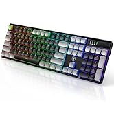 RisoPhy Wireless Gaming Keyboard, Low-Profile 2.4G/USB-C/Bluetooth Mechanical Keyboard with Smoot...