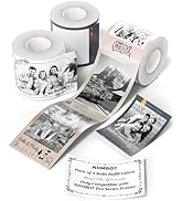 NIIMBOT 3 Roll Labels Only for B1 Pro/B2 Pro/B21 Pro Label Maker, Grayscale and Red &amp; Black Label...