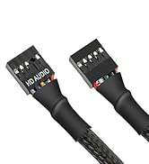 Motherboard HD Audio Extension Cable 9 Pin 30cm(11.8in) Female to Female Connection for Front Audio