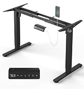 Xyndyx Standing Desk Frame, Electric Stand up Desk Frame Height Adjustable Table Legs Sit Stand D...