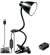 BOHON Desk Lamp 3 Color Modes 10 Brightness Dimmer Reading Light 10W 38 LED Clamp Lamp with Auto ...