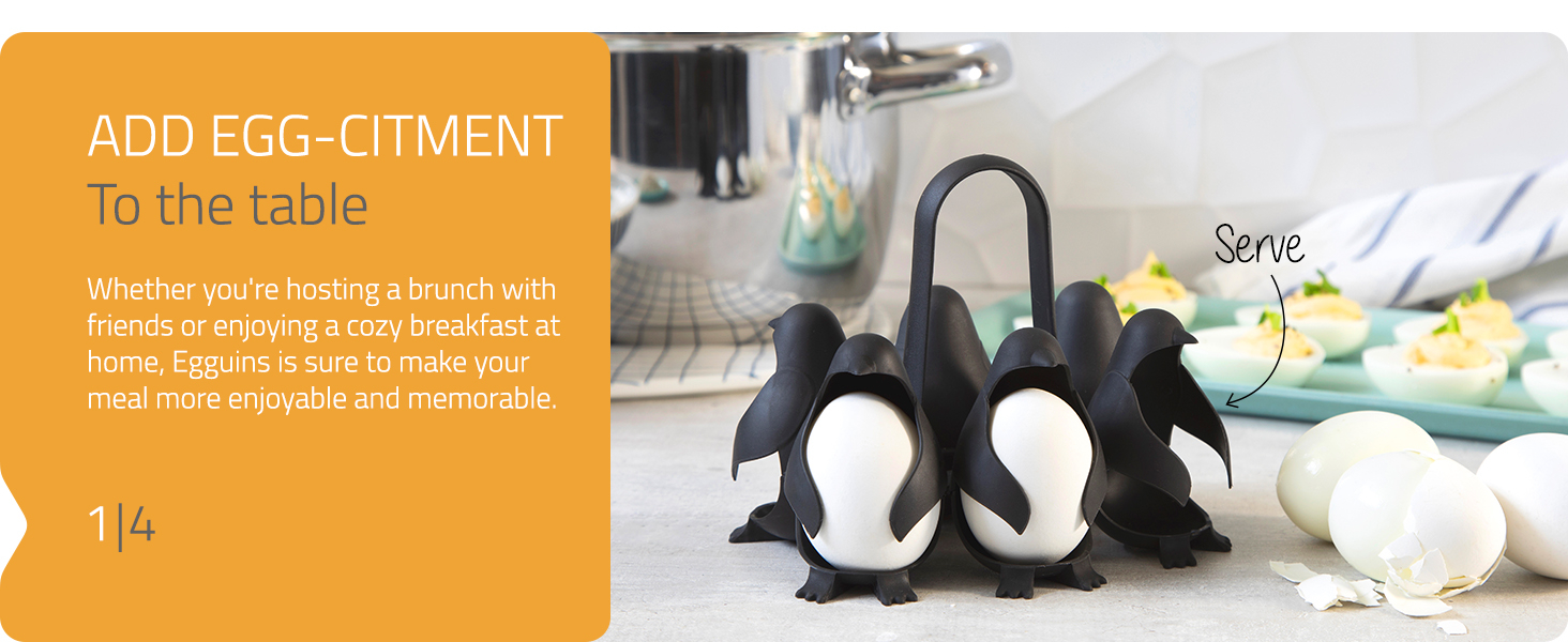 Peleg Design Egguins Multipurpose Egg holder and Cooker