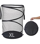 Mesh Popup Laundry Hamper 115L Foldable Laundry Basket Extra Large Capacity Collapsible Clothing ...
