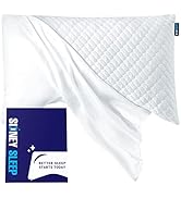 Sidney Sleep Curved Pillow Covers - Full Length Zipper Closure - Premium Soft Brushed Microfiber ...