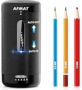 AFMAT Electric Pencil Sharpener, Fully Automatic Pencil Sharpener, Auto in &amp; Out, Rechargeable Ha...