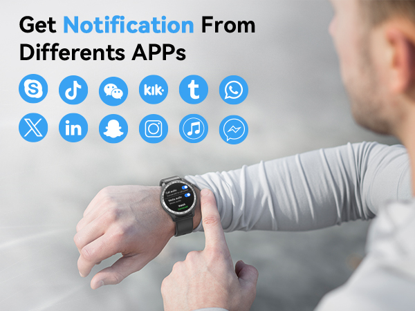 get notifications from various apps,like tiktok, wechat, facebook, twitter