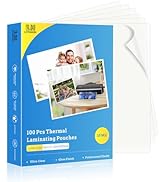 100 Pack Thermal Laminating Pouches 10 Mil, 9 x 11.5 Inches Clear Laminating Sheets, Wide Size Co...