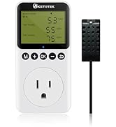 KETOTEK Digital Humidity Controller Outlet Plug with Sensor Probe, 120V Humidistat Controller Plu...