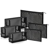 Unoutur Mesh pouch,Mesh Cosmetic Bag Portable Makeup Pouch Travel Toiletry Bag for Makeup Organiz...