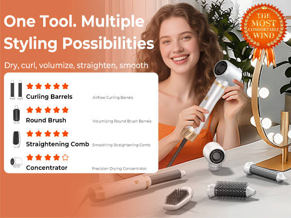 5 in 1 blow dryer brush set