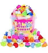VISCOO 120 Pack Squishy Toys, Easter Basket Stuffers, Mochi Squishy Bulk Party Favors for Kids, T...