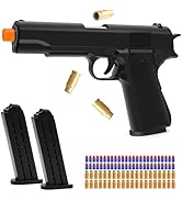 EagleGrove Soft Bullet Toy Gun with 50 Foam Bullets, Shell Ejecting Fidget Gun Toy Foam Blasters ...