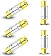 RCA Female to Female Coupler Audio Video Gold Adapter Component Connector Gold Plated for Amplifi...