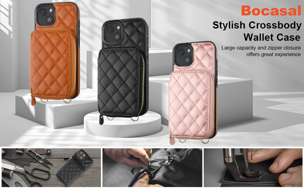Stylish Crossbody Wallet Case for iPhone 14