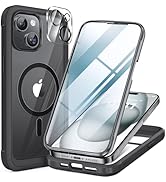Miracase Glass Series for iPhone 15 Case [Compatible with MagSafe] Full-Body Magnetic Bumper Case...