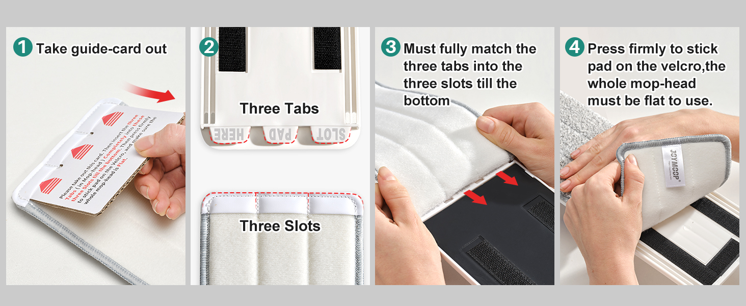How to install a mop pad