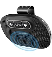ANSTEN Hands-Free Car Bluetooth Speaker, Bluetooth Car Kit for Cell Phone, Built-in Microphone, P...