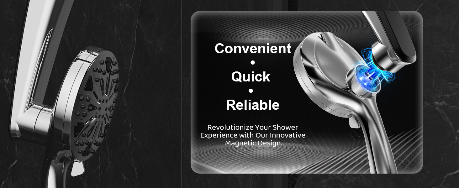 About razime shower head magnetic shower set-sliver