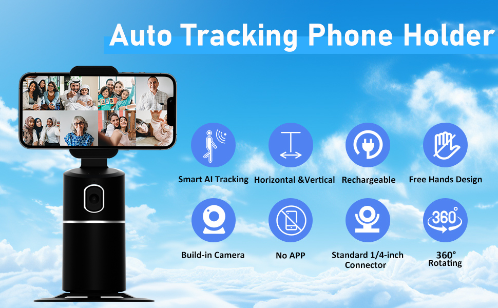 Auto tracking phone holder