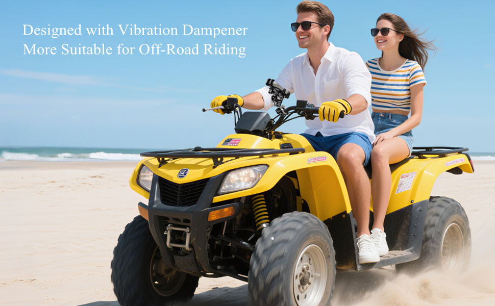 With vibration dampener, more suitable for off road riding
