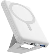 AOGUERBE Magnetic Power Bank, 10000mAh Wireless Portable Charger with Stand | 22.5W PD Fast Charg...