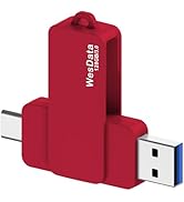 WesData 128GB 3.0 USB C Flash Drive with Type C and Type A Port, USB C Thumb Drives Storage and B...