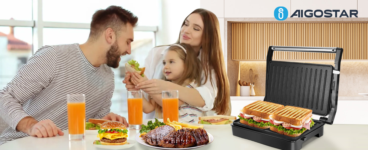 Panini Press,Sandwich Maker, Panini Maker Electric Indoor Grill,sandwich press,tostadora de pan