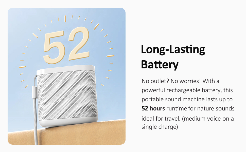 rechargeable battery sound machine