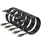 UVOOI 4K HDMI Cable 6FT 5-Pack, High Speed HDMI to HDMI Cable 6 Foot HDMI 2.0 Cord Supports 4K@60...