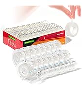 Clear Tape Rolls-Transparent Tape with Dispensers-Gift Wrap Tape Gift Tape Rolls for Home Store S...