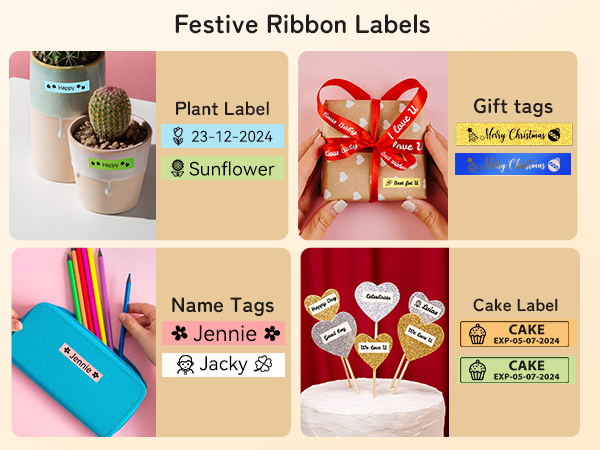 Bluetooth Label Maker Machine with Tape, Continuous Waterproof Label