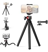 NEEWER Flexible Phone Tripod, Small Mini Camera Webcam Desk Stand, TP34 | Phone Holder &amp; Action C...