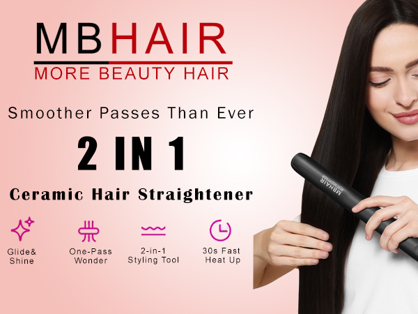 Professional Negative Ion Flat Iron,Hair Straightener for Women Plancha de Cabello Styling