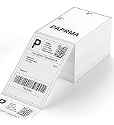4” x 6” Fan-fold Thermal Shipping Labels, PAPRMA Direct Thermal Labels for Thermal Printer Compat...