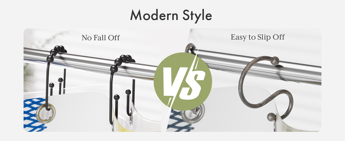 Shower Hooks for shower curtain double hook shower curtain hooks shower rings shower rod hooks