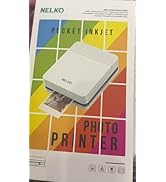 Nelko Portable Photo Printer, PP03 Color Mini Photo Printer for iPhone &amp; Android, with 100 Sheets...