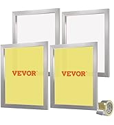 VEVOR Screen Printing Kit, 4 Pieces Aluminum Silk Screen Printing Frames, 20x24inch Silk Screen P...