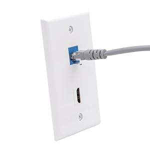 Cat6 RJ45 Ethernet and HDMI Wall Plate