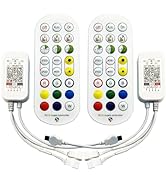 Bkiyougo LED Strip Light Controller with APP, Music Sync and IR Remote for Upgrading 3-pin Led Li...