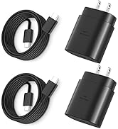 Type C Charger Fast Charging, 25W USB C Wall Charger Super Fast Charging Block with 3FT Android P...