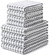 Homaxy Kitchen Towels and Dishcloths Set, 16 x 25 and 12 x 12 Inches, Set of 8 Cotton Terry Kitch...