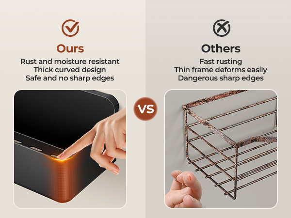 Orimade Shower Caddy 3-Pack, No-Drill Adhesive Shelves for Bathroom