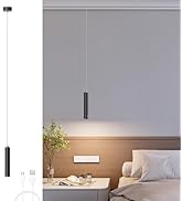 GCDFGV Battery Operated Pendant Light, LED Rechargeable Hanging Light with 4500 mAh Battery, 3 Co...