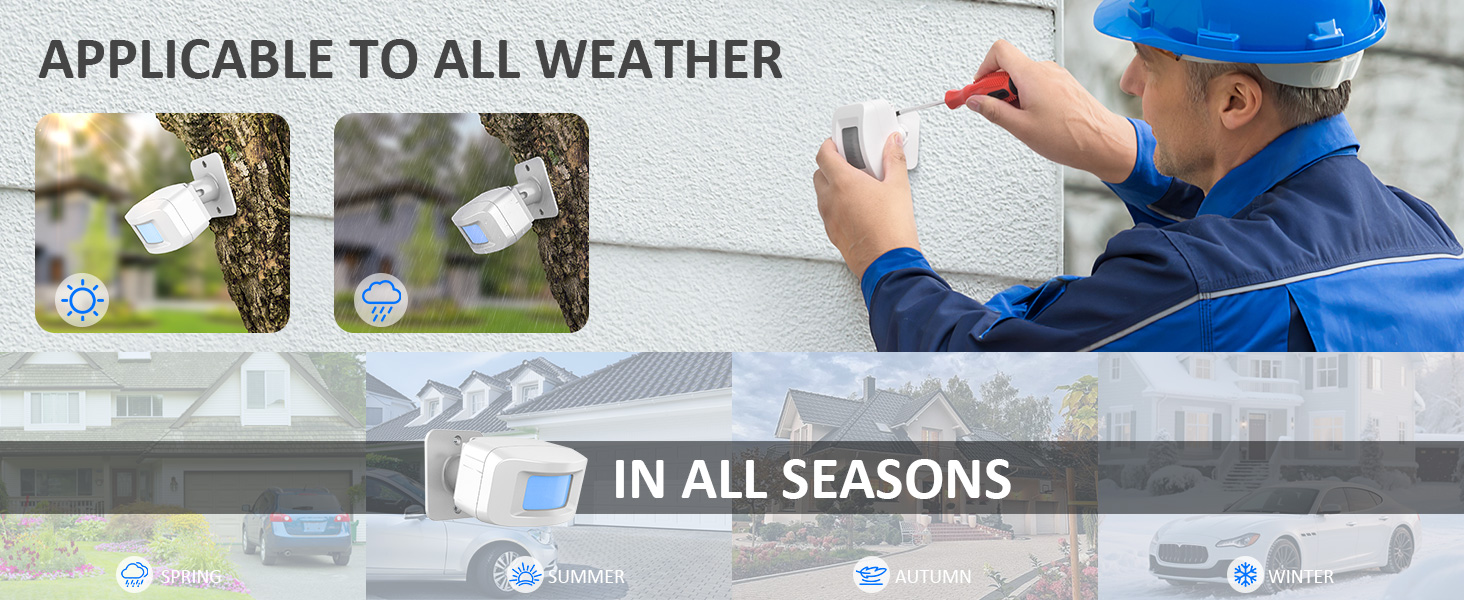 driveway alarms wireless outside weatherproof