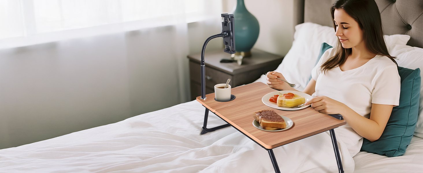 Foldable Lap Desk for Laptop Tray for Bed, Adjustable Laptop Stand, Bed Desk for Laptop and Writing
