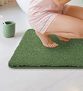 COSY HOMEER Bath Rugs for Bathroom Extra Thick- Anti-Slip Bath Mats Soft Plush Yarn Shaggy 100% S...