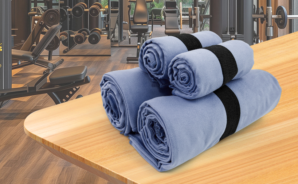 camping towel navy blue
