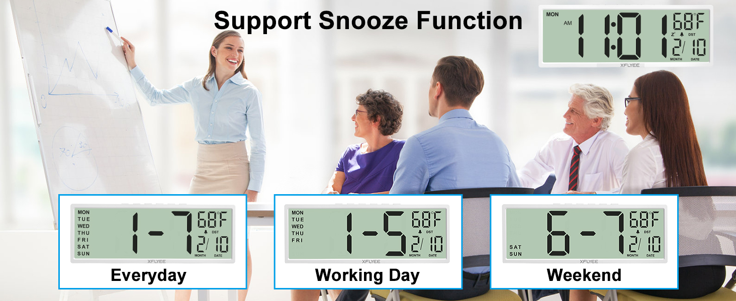 large digital wall clock battery operated only